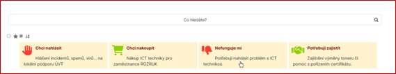Ukázka formulářů – Lokální podpora ICT